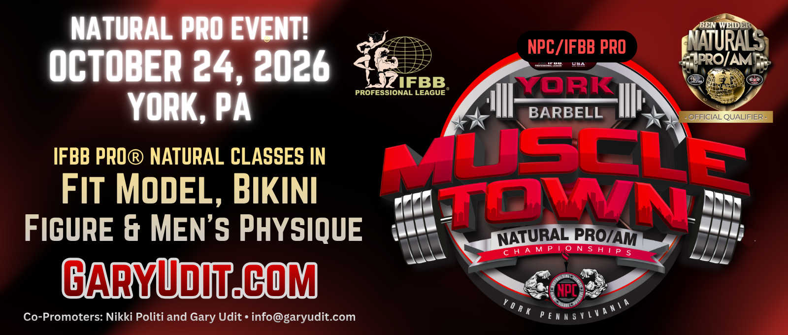 2026 Muscletown Natural Pro - Men's Physique